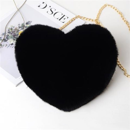 Love Bags for Women Plush Chain Shoulder Bags Valentine'S Day Party Bag